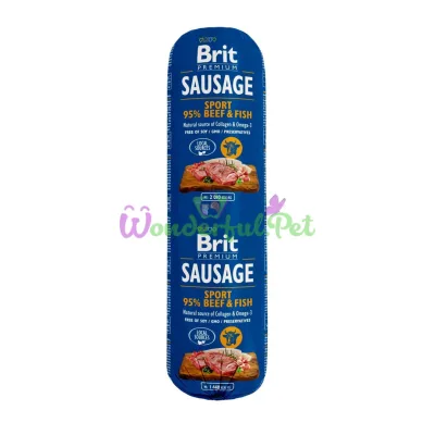Влажный корм Brit Premium Dog Sausage Beef Fish 800 г