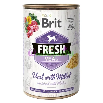 Влажный корм Brit Fresh Dog Veal Millet 400 г
