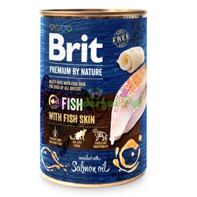 Влажный корм Brit Premium Dog By Nature Fish Skin 400 г