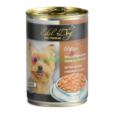 Влажный корм для собак Edel Dog Turkey Liver 400 г