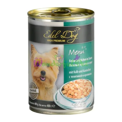 Влажный корм для собак Edel Dog Veal Rabbit 400 г