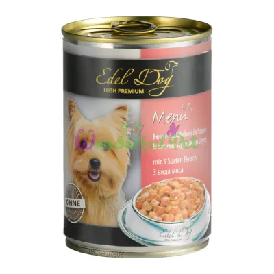 Влажный корм для собак Edel Dog 3 kind of meat 400 г