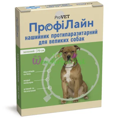 Ошейник для собак ProVET ПрофиЛайн зеленый 70 см