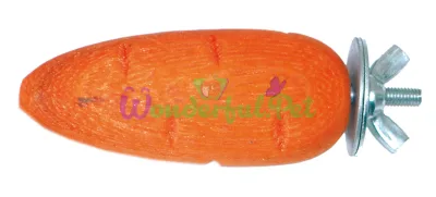 Croci Wooden Carrot Chew Toy for Rodents, 7x3.5 cm