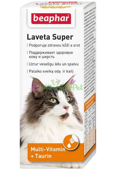 Beaphar Laveta Super — вітаміни для шерсті котів, 50 мл (уп. 6 шт)