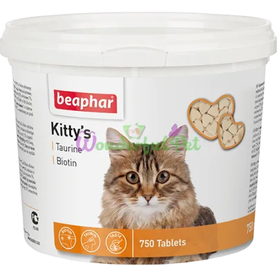 Beaphar Kitty's Taurine & Biotin Treats, 750 tabs