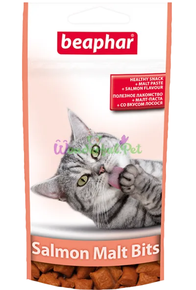 Beaphar Malt Bits Лосось — подушечки для виведення шерсті, 35 г