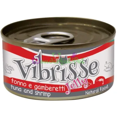 Конс. для кот. VIBRISSE JELLY, тунец креветки в желе, 70 г