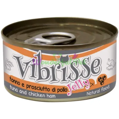 Конс. для кот. VIBRISSE JELLY, тунец куриная ветчина в желе, 70 г