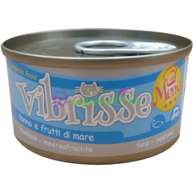 Конс. для кот. VIBRISSE MENU, тунец с морепродуктами, 70 г