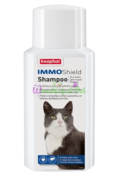 Shampoo against fleas, ticks, mosquitoes and other external parasites for cats IMMO SHIELD 200ml. 14178