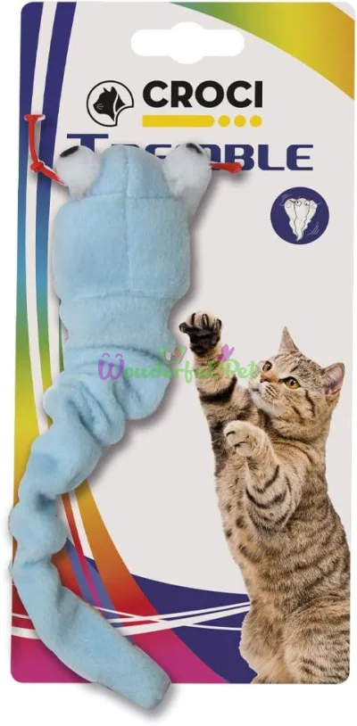 CROCI Rattle Snake Plush Cat Toy, 13 cm