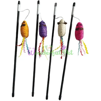 Игрушка для кошек. CROCI STICK дразнилка миша сезаль, 40 см