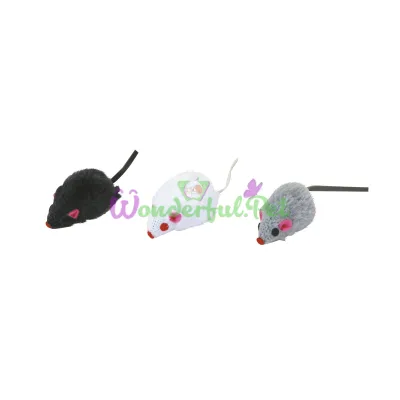 Игрушка для кошек CROCI Мишка, искусственный мех, 5 см