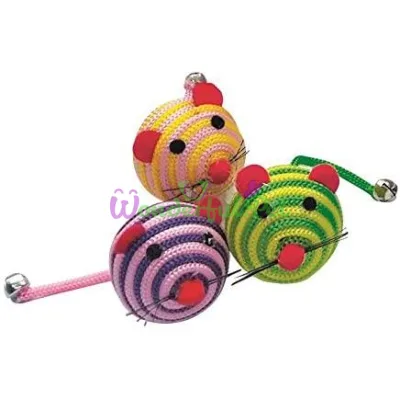 Игрушка для кошек. CROCI JAR Миша-шарик смугаста., Нейлон, 5 см