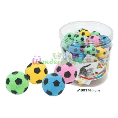 Игрушка для кошек. CROCI мяч футбольний, зефир., Д = 3,5 см