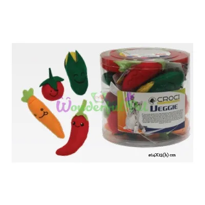 Игрушка для кот. CROCI Овощи ассорти, мягкие, 13 см