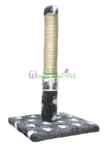 Pukhnastyky Post Scratcher with Paws (Jute), Grey 55x30 cm
