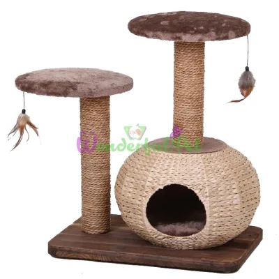 Когтеточка CROCI с домиком Bonsai, 60х40х71 см