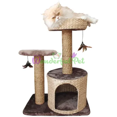 Когтеточка CROCI с домиком Larix, 60X38X80 см