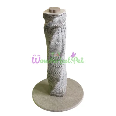 Когтеточка CROCI Papercat Spiral, столбик на подставке, гофракартон, 35х35х59 см