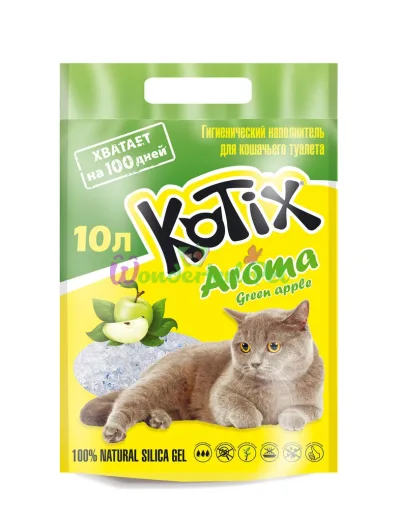 Наповнювач KoTiX 10 л Зелене яблуко силікагель