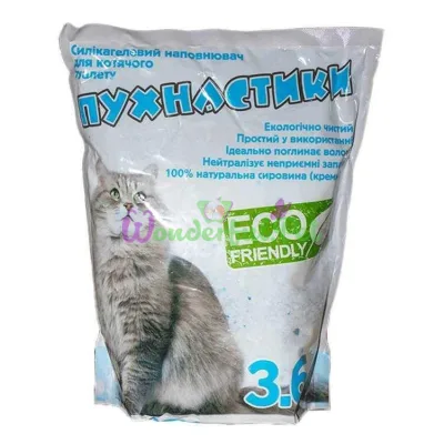 Pushistik Silica Gel Cat Litter, 3.6 L, 8 pcs pack