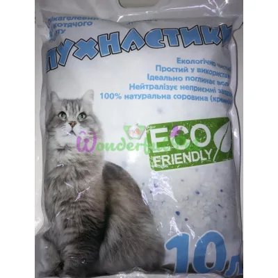 Силикагелевый наполнитель Пушистики, 10 л, 3 шт уп