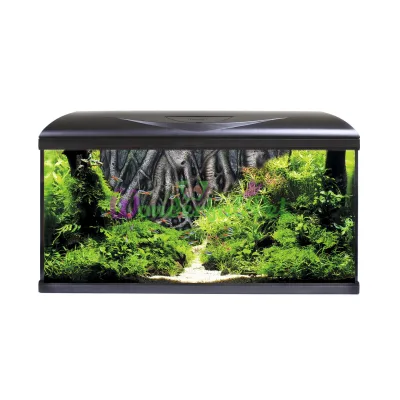 Аквариум AMTRA SYSTEM 80 LED BLACK 85 литров фильтр, помпа 520 л ч, нагр-ль 100 Вт, LED,фон корни