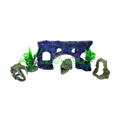 Декорация керамична Мист с черепами (набор), 24X5,5X21,5 см +