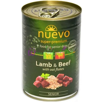 Консерва NUEVO Dog SENIOR Lamb Beef oat flakes 400 г