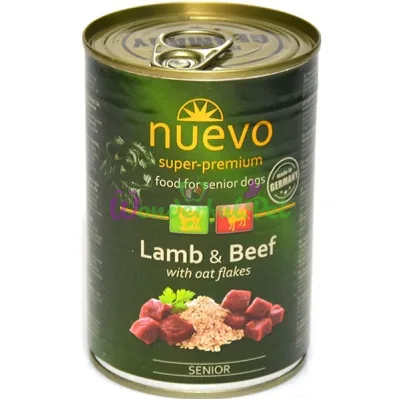 Консерва NUEVO Dog SENIOR Lamb Beef oat flakes 800 г