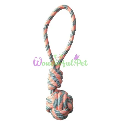 Игрушка для собак CROCI PASTEL Груша с ручкой, хлопковый канат, оранжевая, 40 см