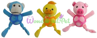 CROCI Animal Ball Dog Toy, Plush & Silicone, 2 pcs (price per pc)
