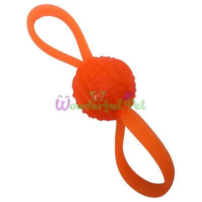 Игрушка для собак CROCI Взрывной мяч M, оранж, резина силикон, 25х6,3х6,3 см