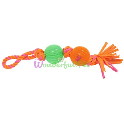 Игрушка для собак CROCI канат грейфер 2 силиконовых мяча, 33 5,5 см