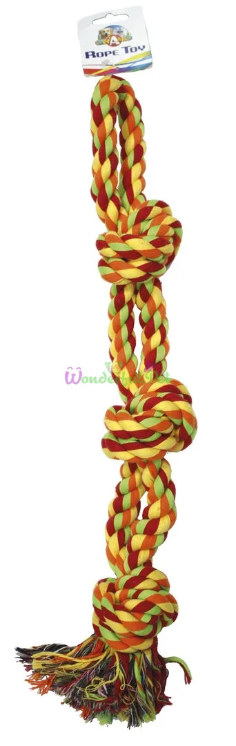 CROCI Rope Dog Toy with Loop and Knot, 56 cm