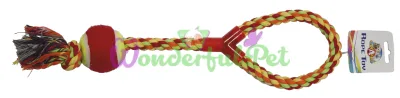 CROCI Rope Dog Toy with Handle and Ball, 43 cm