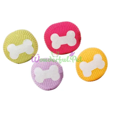 Игрушка для собак CROCI мяч с кисточкой, вязаный, мягкий, 7 см
