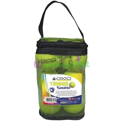 Игрушка для собак Croci Мяч теннисный в упаковке, пищалка, 6,5 см