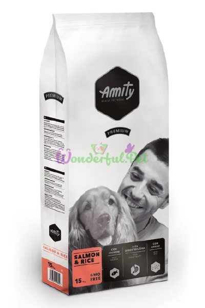 Корм для собак AMITY Salmon Rice, гіпоалергенний, з лососем і рисом, 15 кг