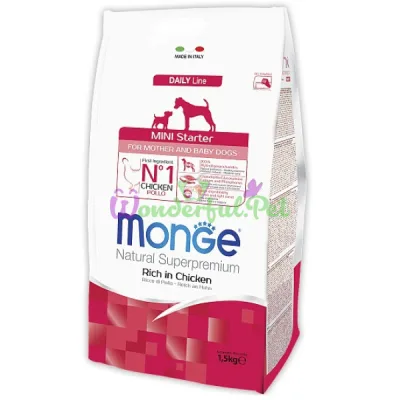 MONGE DOG Starter Mini Chicken 1.5 kg
