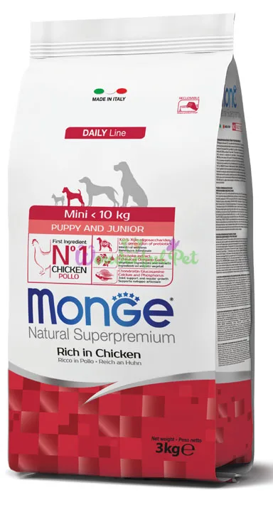 Сухий корм MONGE DOG Mini Puppy Junior Chicken Rice 3 кг