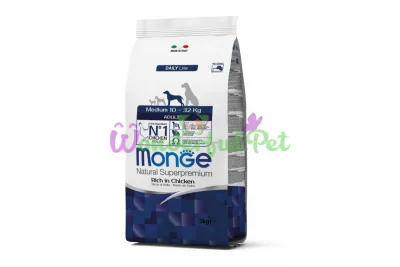 Сухой корм MONGE DOG Medium Adult Chicken Rice 3 кг