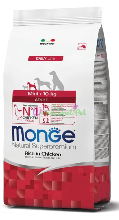 Сухий корм MONGE DOG Mini Adult Chicken Rice 15 кг