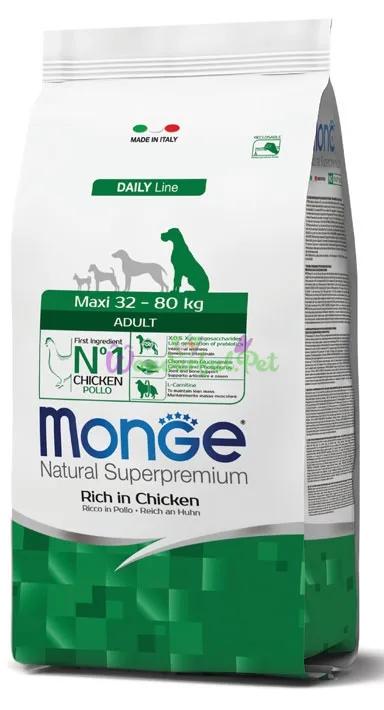 MONGE DOG Maxi Adult Chicken Rice Dry Food 15 kg