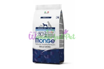 Сухий корм MONGE DOG Medium Puppy Junior Chicken Rice 15 кг