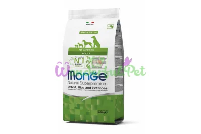 Сухий корм MONGE DOG All breeds Adult Rabbit Rice 2.5 кг