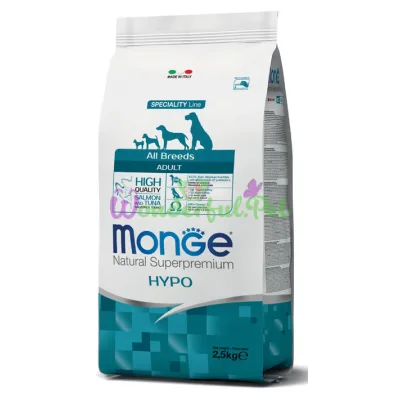 Сухой корм MONGE DOG All breeds Hypo Salmon Tuna 2.5 кг