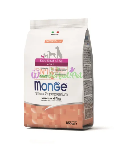 Сухий корм MONGE DOG Extrasmall Adult Salmon Rice 800 г
